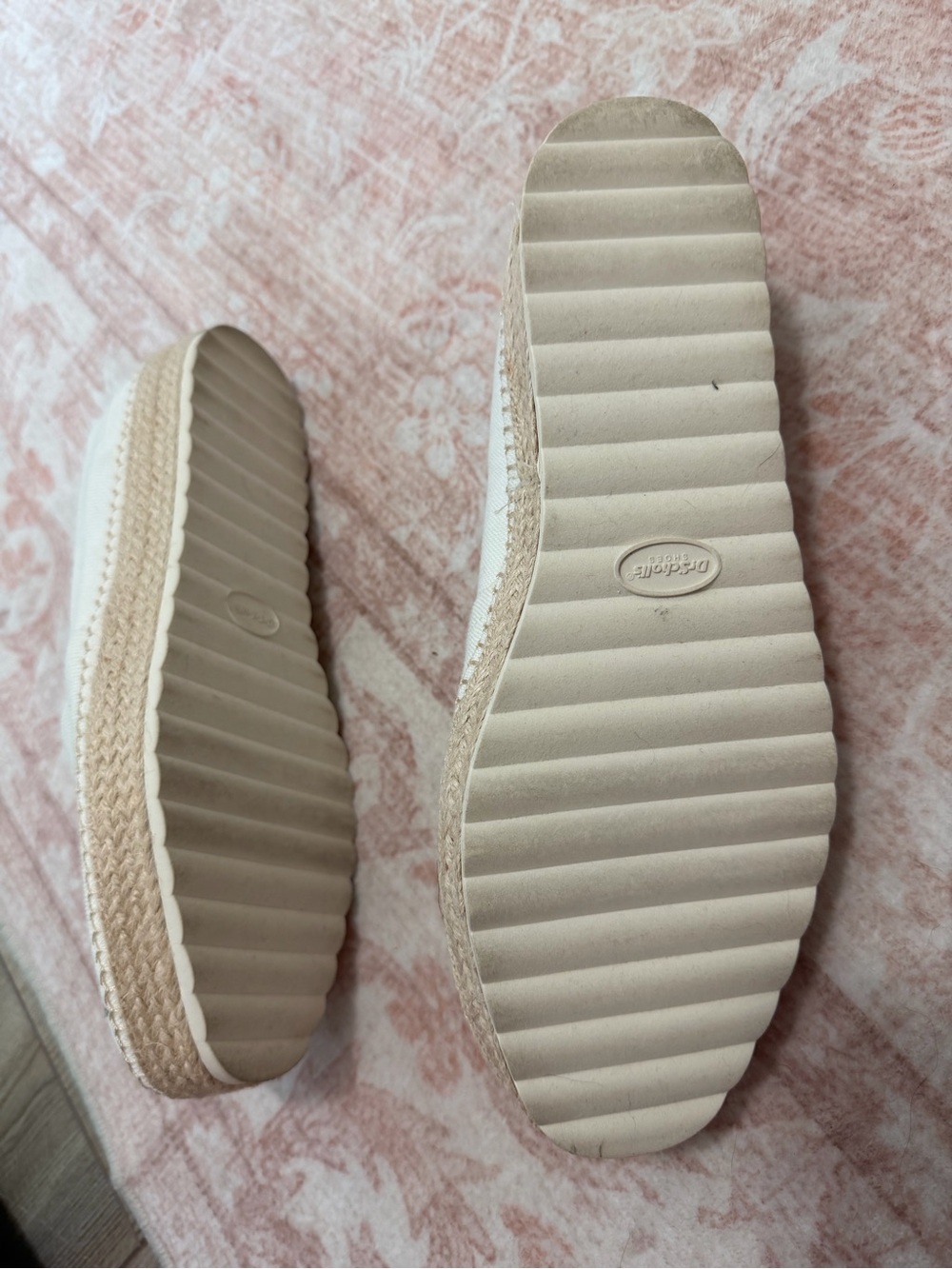 Dr. Scholl’s White Canvas Espadrille Slip-On Flats Women’s 9 Comfort Casual Shoe - Picture 8 of 10